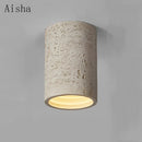 Wabi-sabi style resin LED ceiling spotlight for living room, hallway, or kitchen