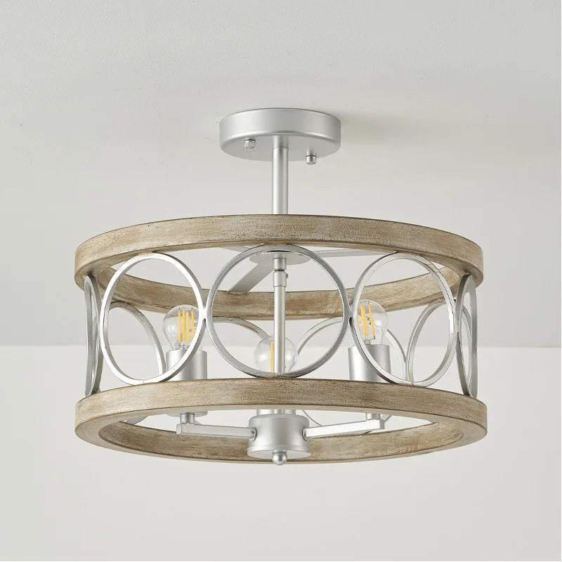 Retro American vintage ceiling light French farmhouse - vue 7 sur 7