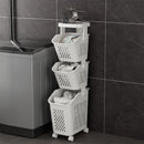 dirty laundry storage basket with practical wheels