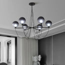 Nordic retro industrial glass ball chandelier