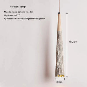 Wabi-sabi cement pendant light for modern interior decor
