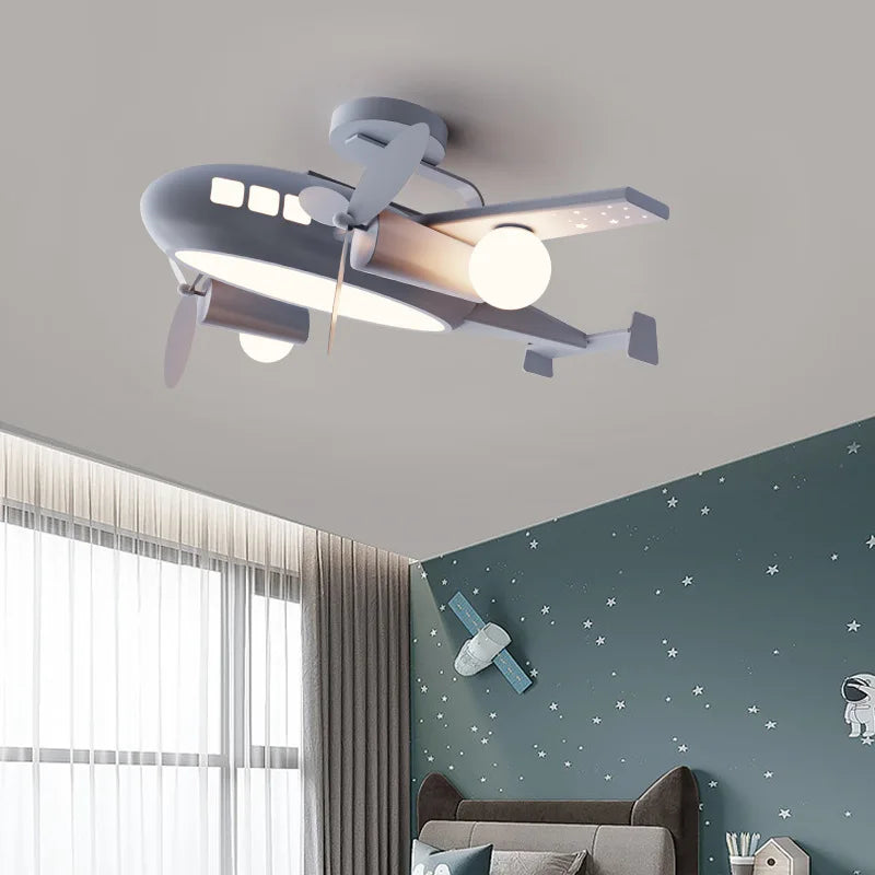 Modern ceiling light with remote control for children's room nordic style
