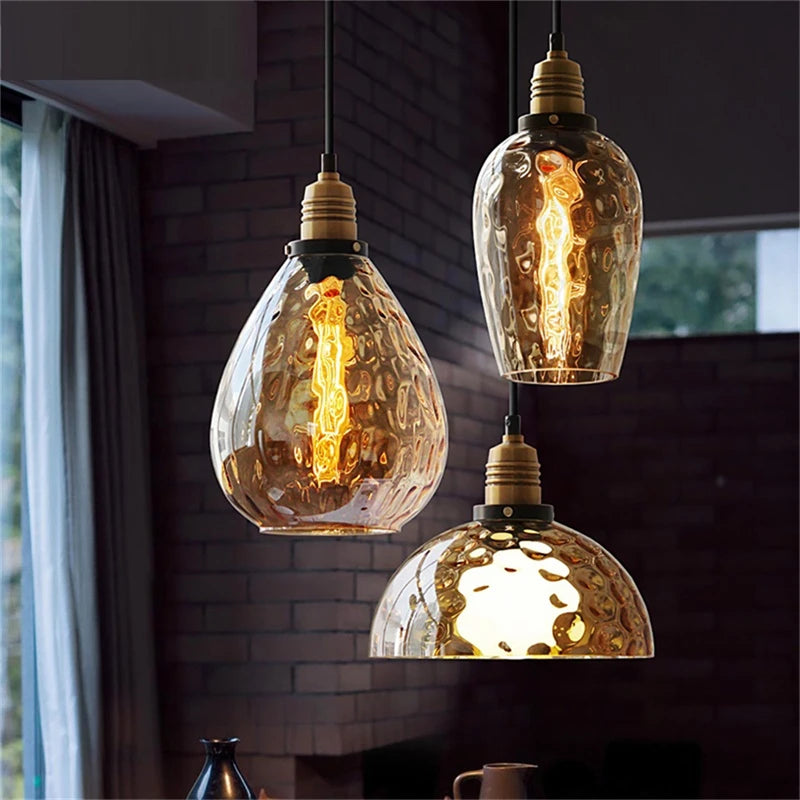 suspension modernes en verre pour éclairage de plafond - vue 5 sur 10