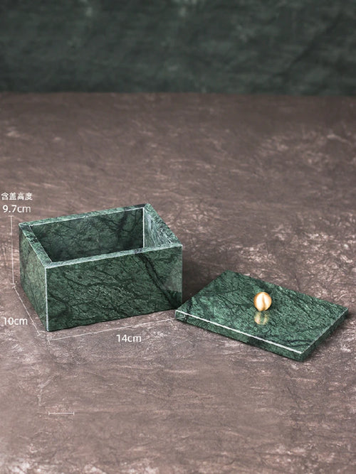 organized marble bathroom accessory set - vue 11 sur 21