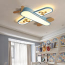 Children's suspended LED wall lights in wood and metal