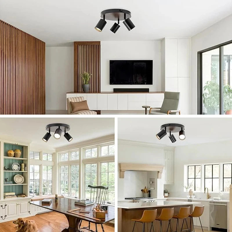 GU10 LED track spotlight with 3 heads for indoor lighting - vue 6 sur 7