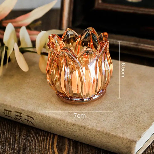 Romantic dinner accessories candle holders cups and candles - vue 5 sur 8