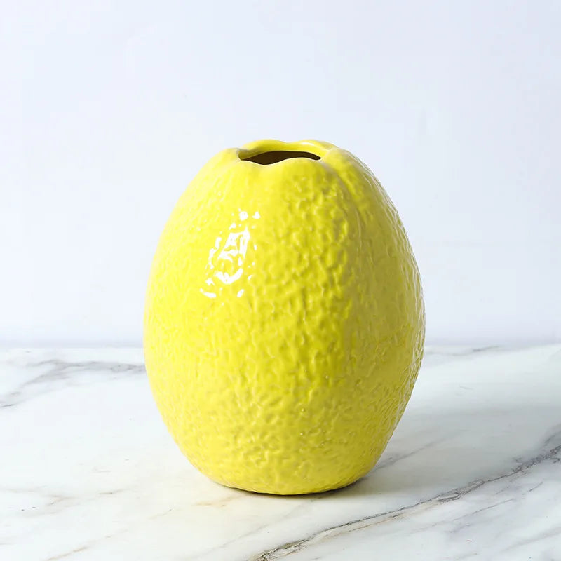 ceramic fruit vase for decoration with dried flowers