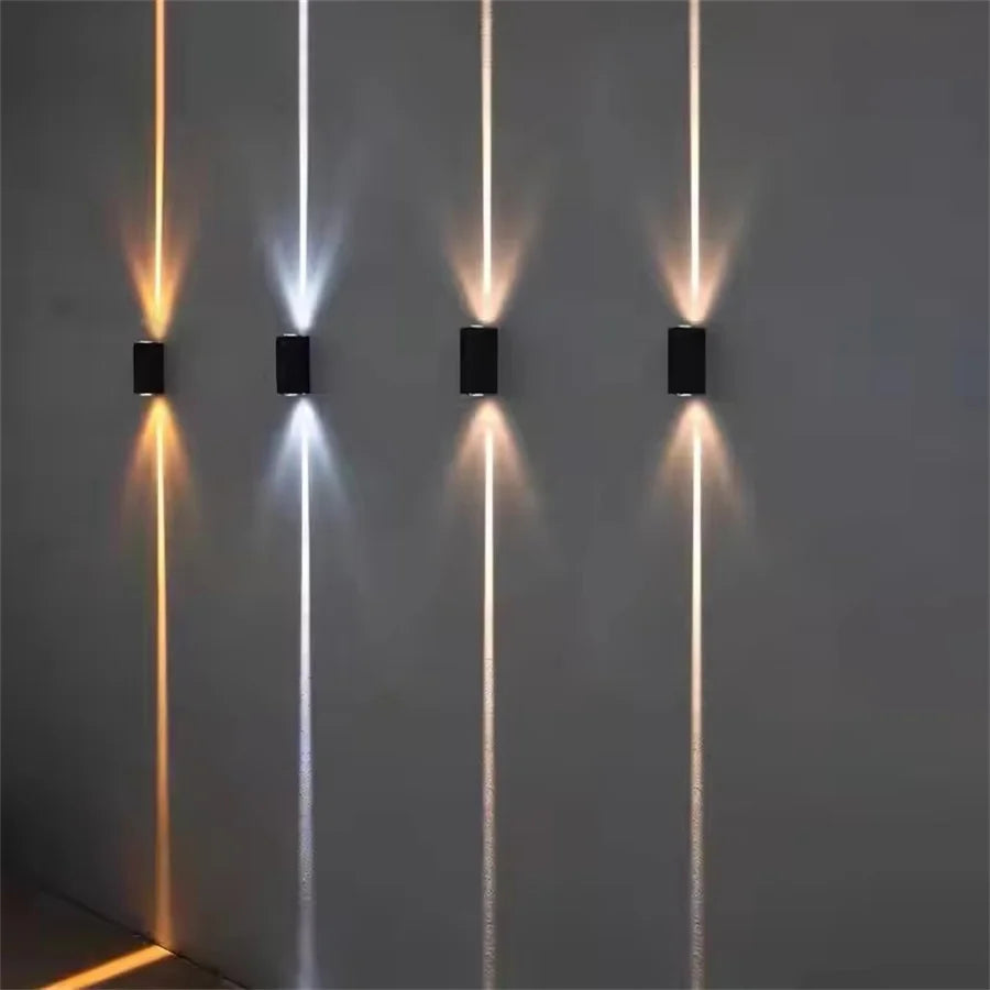 Modern waterproof outdoor aluminium LED wall light - vue 6 sur 15