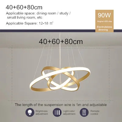 lustre moderne en style nordique avec télécommande et lumière led - vue 25 sur 30