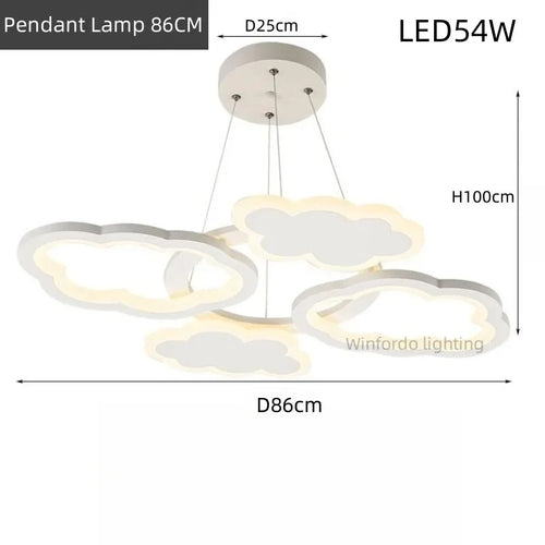 Modern creative LED chandelier for children's room and living room - vue 12 sur 13