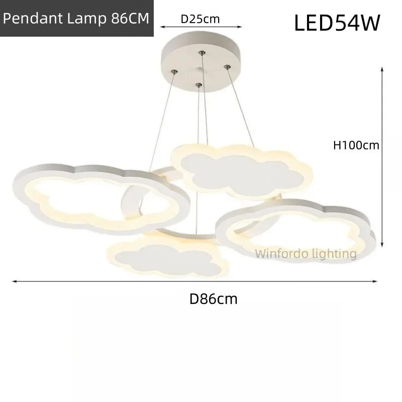 Modern creative LED chandelier for children's room and living room - vue 11 sur 13