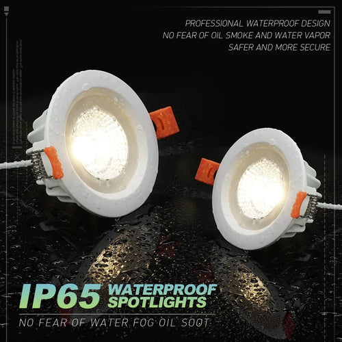 Waterproof recessed LED spotlight for outdoor and bathroom - vue 3 sur 6