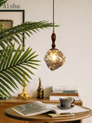 Nordic retro glass pendant light for interior