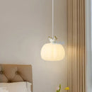 Bedside pendant light for small room with bow