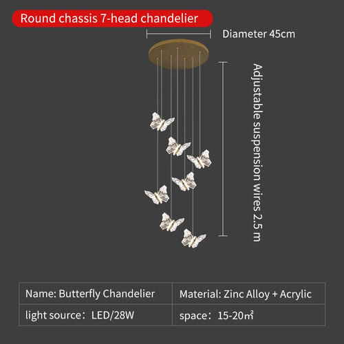 Nordic crystal LED pendant light for modern decoration - vue 11 sur 18