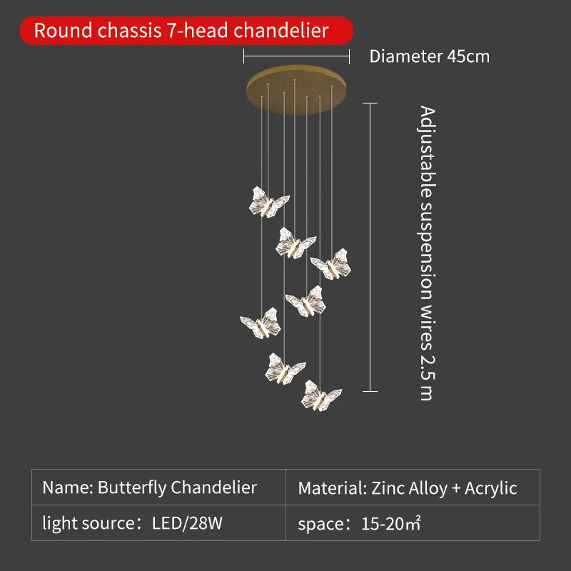 Nordic crystal LED pendant light for modern decoration - vue 10 sur 18