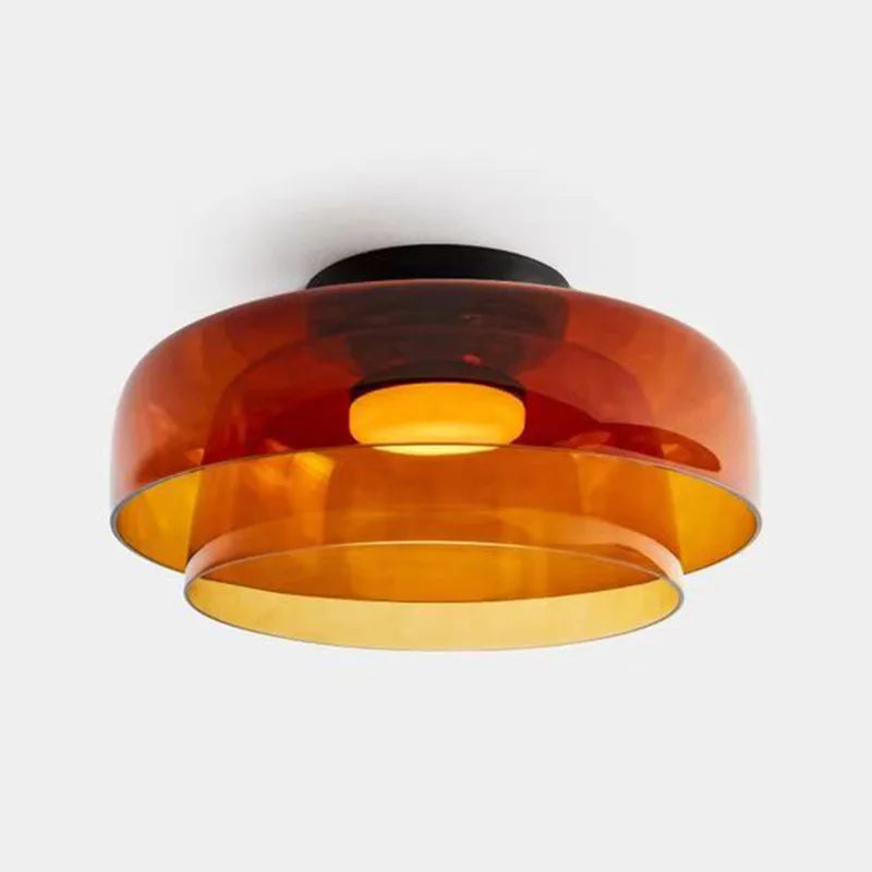 Nordic style simple glass bowl LED ceiling light for interior decor