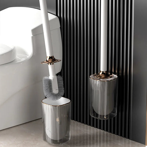 Long handle toilet brush for effective cleaning - vue 4 sur 8