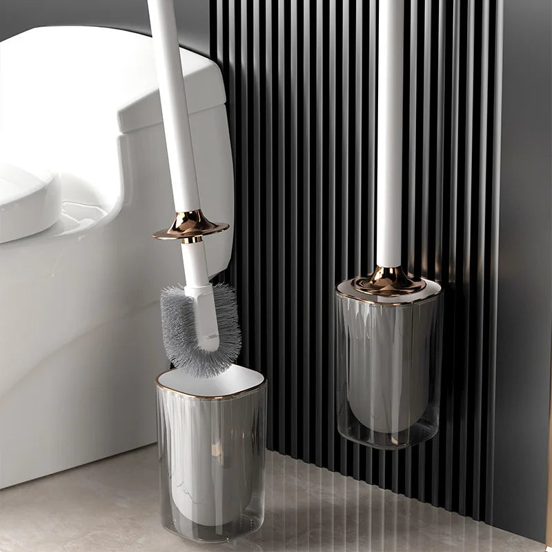 Long handle toilet brush for effective cleaning - vue 4 sur 8