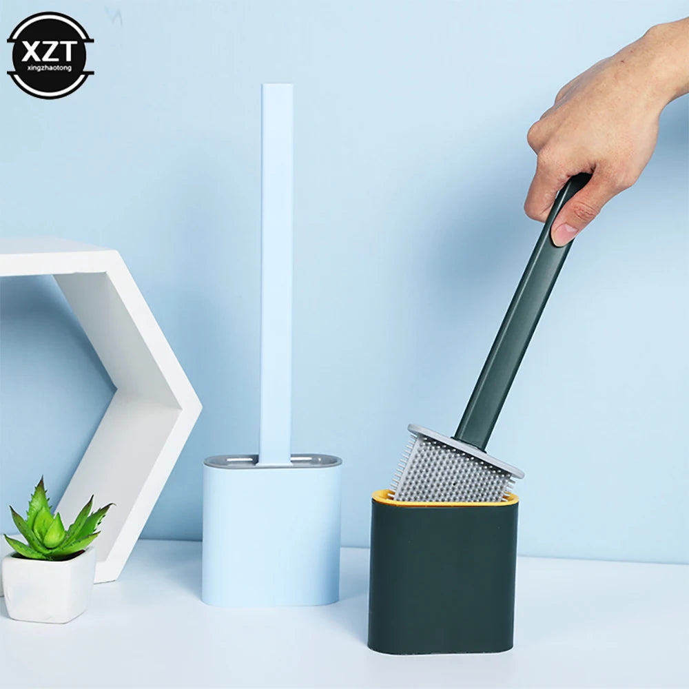 flexible silicone cleaning brush with holder quick drying - vue 3 sur 10