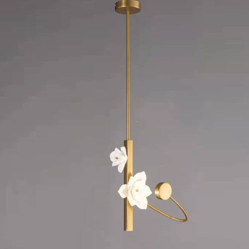 Lotus ceramic wall light for elegant interior decoration - vue 4 sur 10