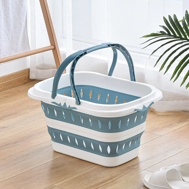 Convenient foldable laundry basket for easy storage