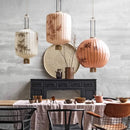 Japanese fabric chandelier medieval zen style for interior decoration