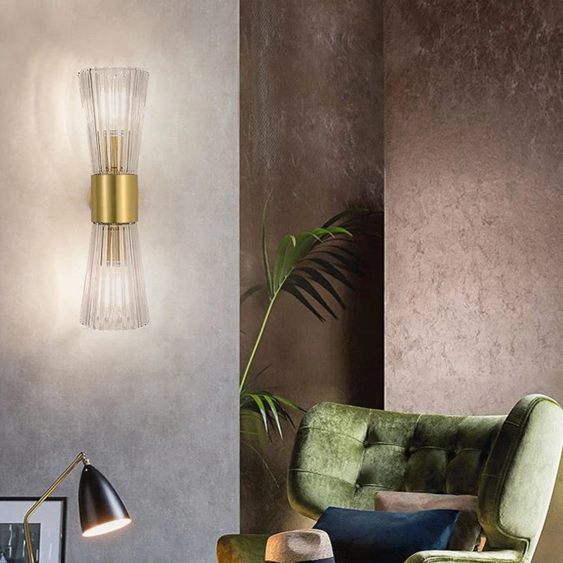 Luxury and modern crystal wall light for hotel