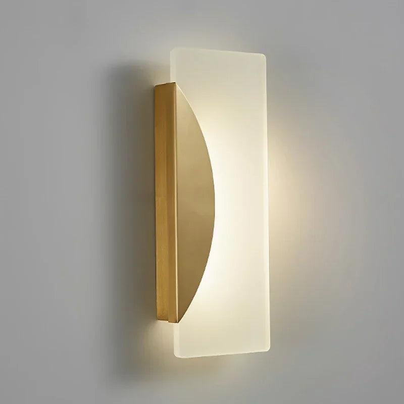 Modern copper LED wall light for interior decoration