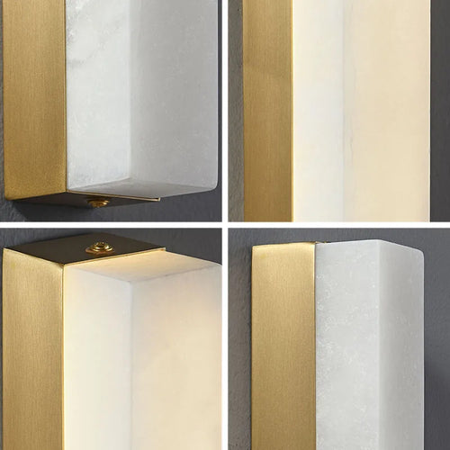 Long marble wall light in Chinese style - vue 6 sur 7
