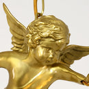 Modern LED chandelier with medieval crystal angel in bronze