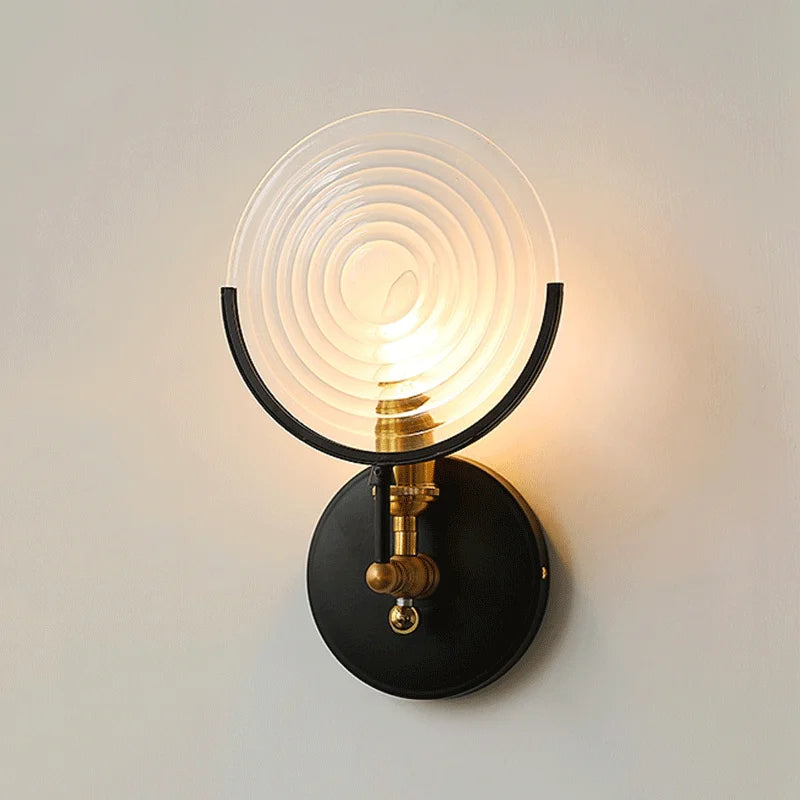 Retro glass wall light for modern interiors