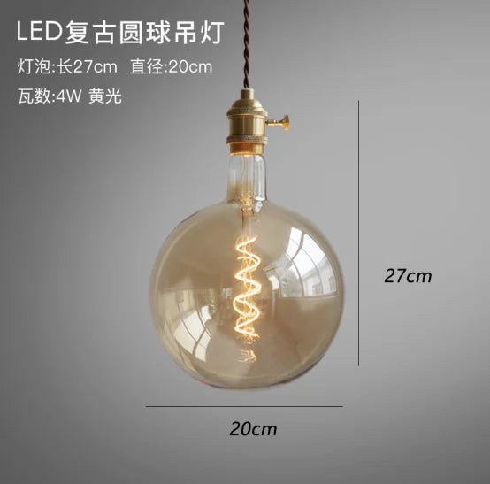 Retro glass pendant light for artistic decor and display - vue 16 sur 17