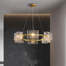 Water patterned glass chandelier for creative interior decor