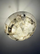 Minimalist copper and marble chandelier modern design