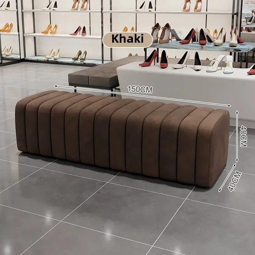 modern design shoe bench with soft and comfortable footrest - vue 17 sur 26