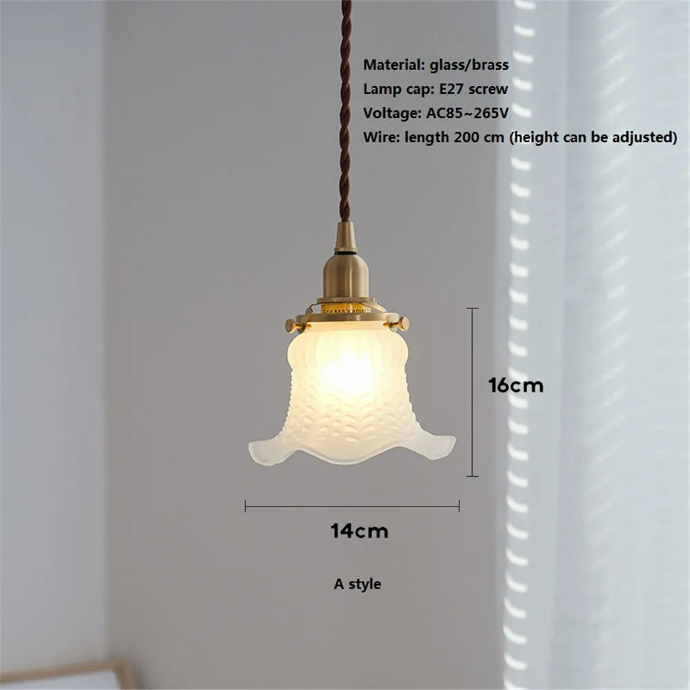 Nordic retro glass chandelier for interior decoration - vue 8 sur 8