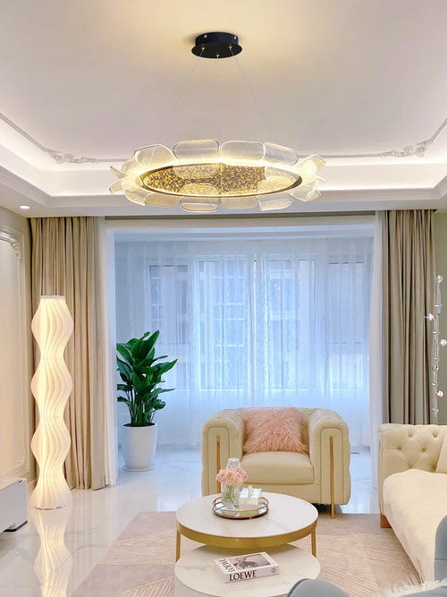 Modern acrylic pendant light for elegant interiors - vue 4 sur 9