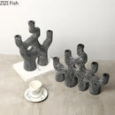 abstract alien coral candle holder for craft decoration