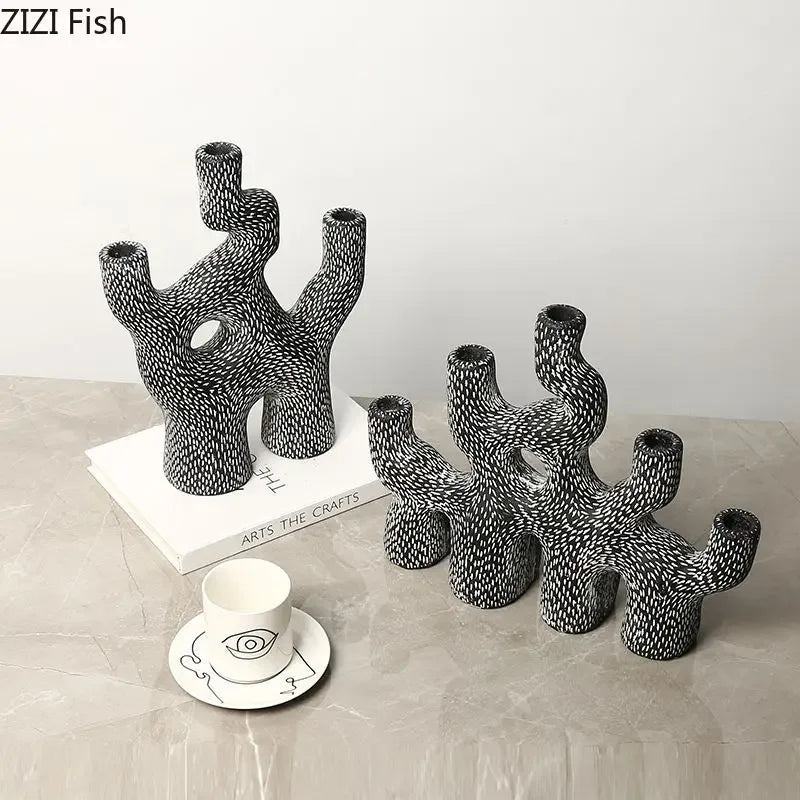 abstract alien coral candle holder for craft decoration - vue 4 sur 8