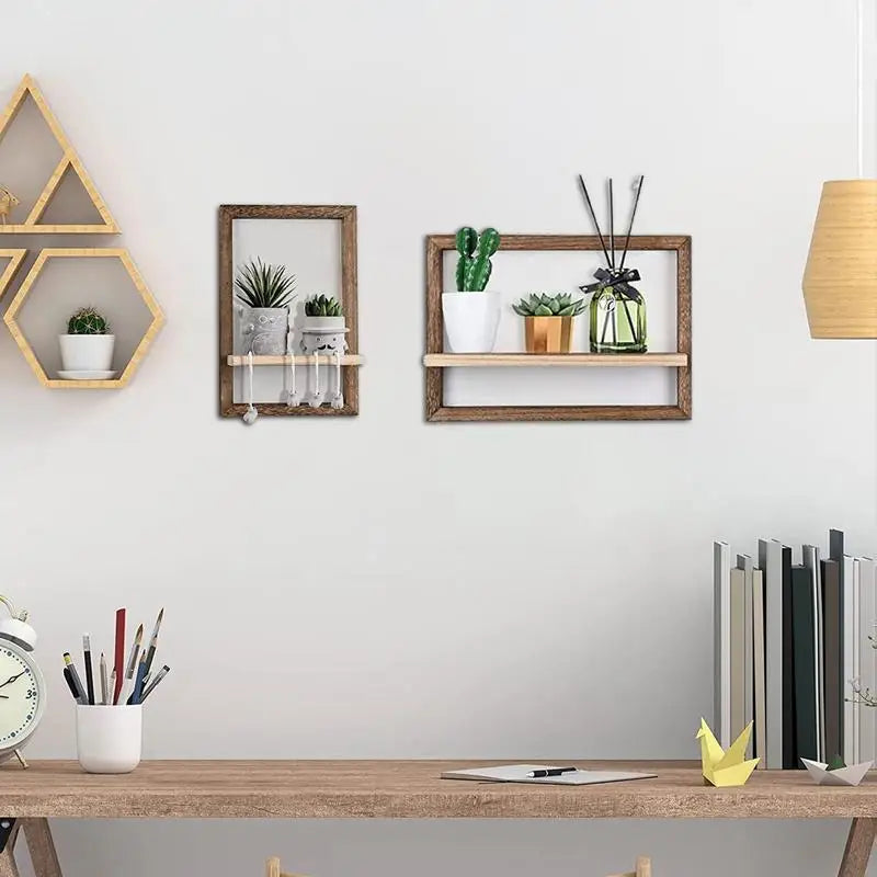 geometric wall floating shelves for home decor