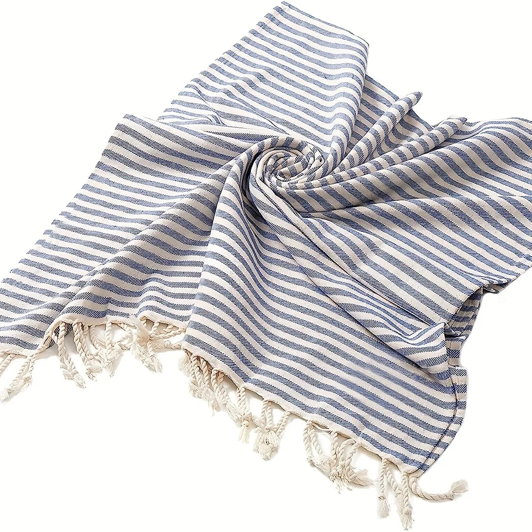 Turkish cotton woven beach towel boho style - vue 5 sur 6