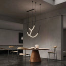 Modern Italian minimalist bamboo LED chandelier
