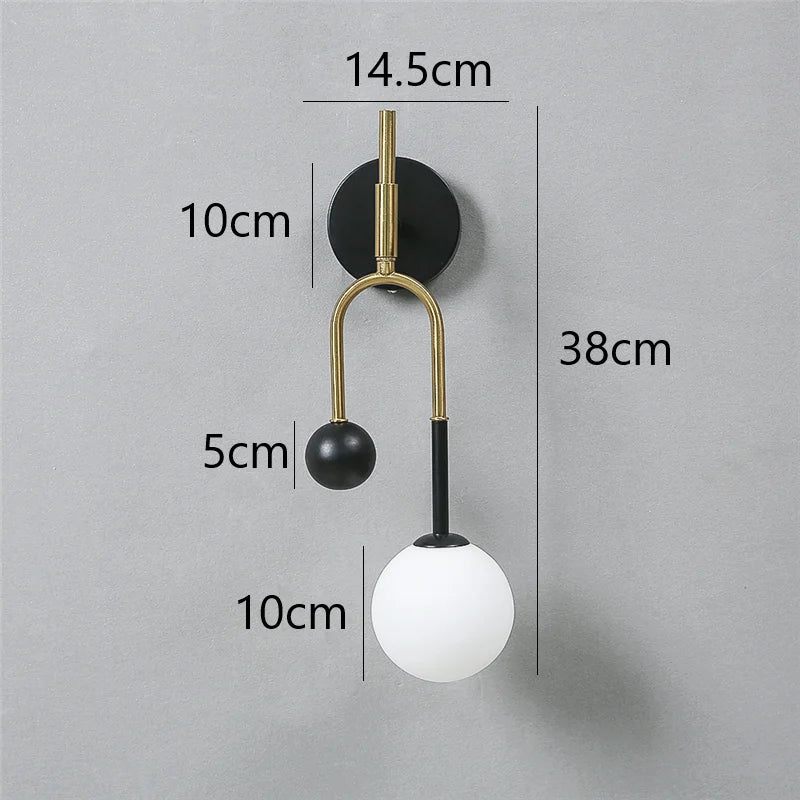 Creative iron u-shaped wall light - vue 7 sur 7