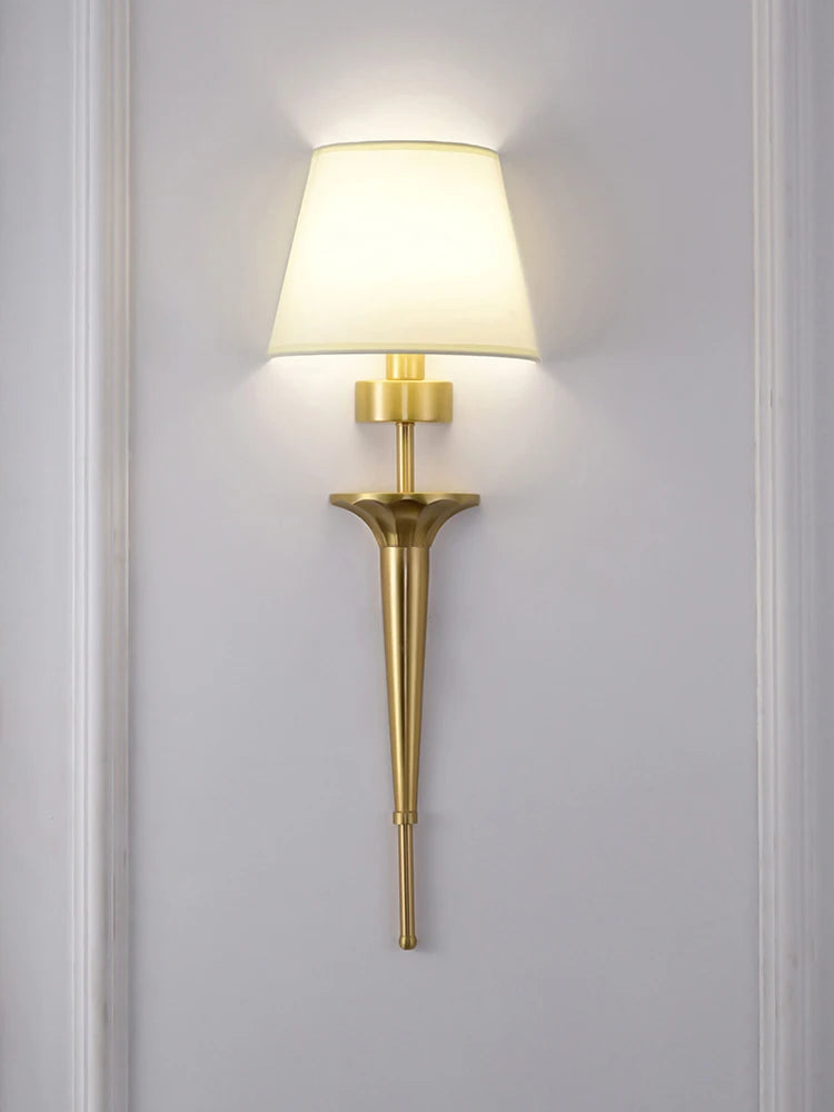 Classic copper LED wall light for home decor - vue 3 sur 7