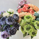 Artificial peony bouquet for weddings and home decor