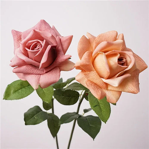 High quality artificial rose branch realistic floral decoration - vue 6 sur 10