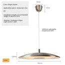 Minimalist circular pendant light with flying saucer design