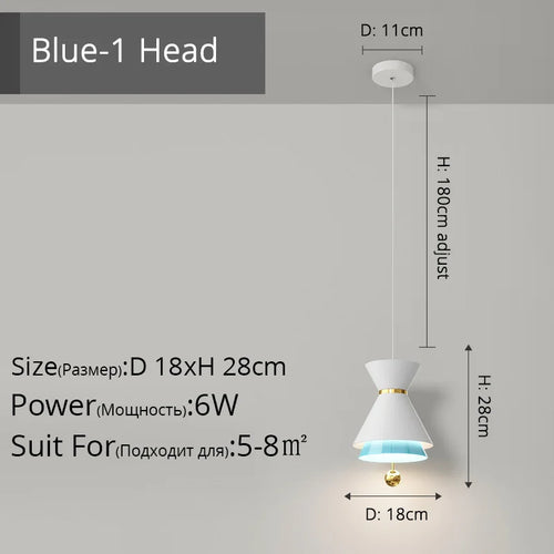 Creative adjustable smart touch pendant light for restaurant - vue 9 sur 17